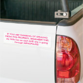 Funny Menopauze Bumpersticker (Op Truck)