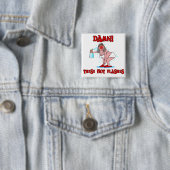 Funny Menopauze Vierkante Button 5,1 Cm (In situ)