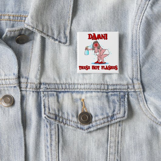 Funny Menopauze Vierkante Button 5,1 Cm (In situ)