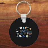 Funny Menorah Hanukkah 2025 Meowzel Chanukah Jewis Sleutelhanger (Voorkant)