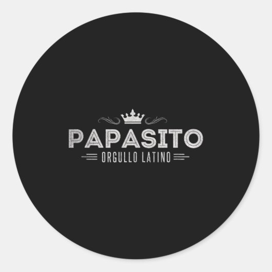 Funny Mens Papasito Father's Day Design For Man  Ronde Sticker (Voorkant)