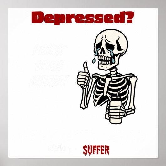 Funny Mental Health Poster - Lichtprint (Voorkant)