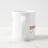 Funny “Meow” Cat with Glasses Design Grote Koffiekop (Achterkant)