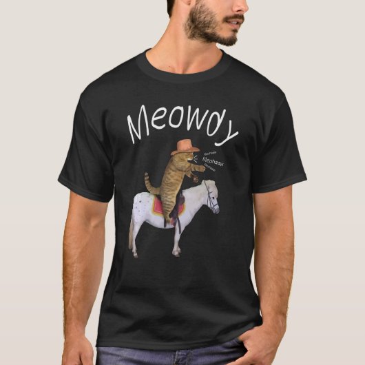 Funny Meowdy Texas Cat Meme  T-shirt (Voorkant)