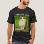Funny Meowl Cat Owl Brainrot Cursed Internet Silly T-shirt (Voorkant)