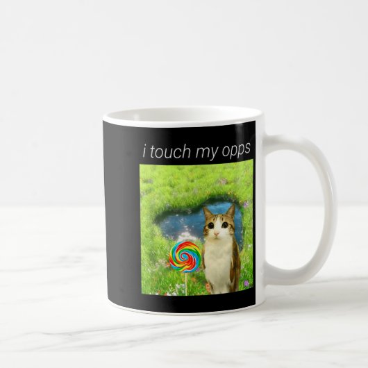 Funny Meowl Meme, Cat Owl Meme Brainrot Gen Alpha Koffiemok (Rechts)