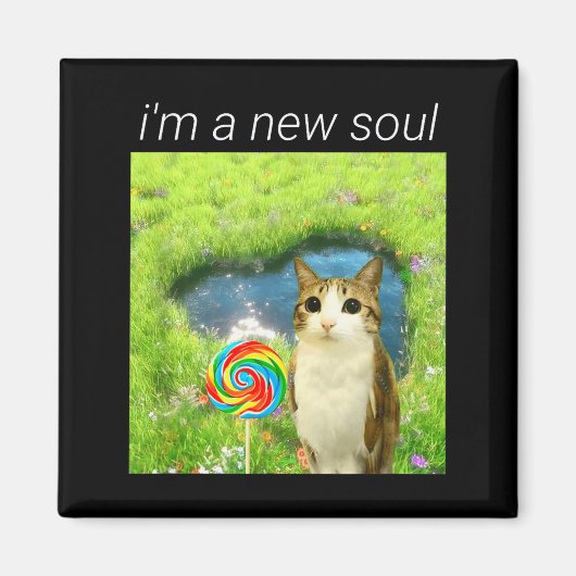 Funny Meowl Meme, Cat Owl Meme Brainrot Gen Alpha  Magneet (Voorkant)