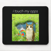 Funny Meowl Meme, Cat Owl Meme Brainrot Gen Alpha Muismat (Voorkant)