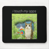 Funny Meowl Meme, Cat Owl Meme Brainrot Gen Alpha  Muismat (Voorkant)