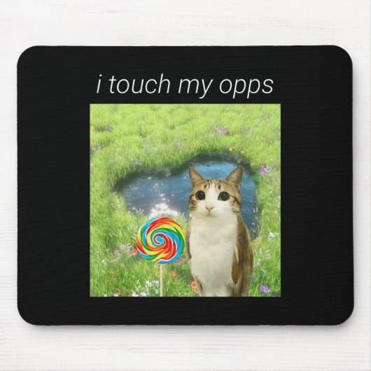 Funny Meowl Meme, Cat Owl Meme Brainrot Gen Alpha  Muismat (Voorkant)