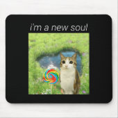 Funny Meowl Meme, Cat Owl Meme Brainrot Gen Alpha  Muismat (Voorkant)