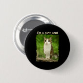 Funny Meowl Meme, Cat Owl Meme Brainrot Gen Alpha Ronde Button 5,7 Cm (Voorkant /achterkant)