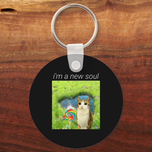 Funny Meowl Meme, Cat Owl Meme Brainrot Gen Alpha  Sleutelhanger (Voorkant)