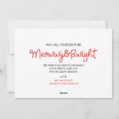 Funny Meowwy en Bwight Holiday | Fotogroet Feestdagenkaart (Achterkant)