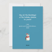 Funny Meowy Cat Schattigee kerst Kaart (Achterkant)