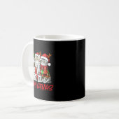 Funny Meowy Catmas Christmas Cats Ugly Sweater Gra Koffiemok (Voorkant links)