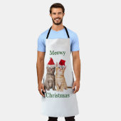Funny Meowy Kerstkerstkerstkerstkerstkatten Schort (Gedragen)