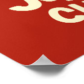 Funny Meowy Kerstmis - Rumpy Tuxedo kat - kerstboo Poster (Hoek)