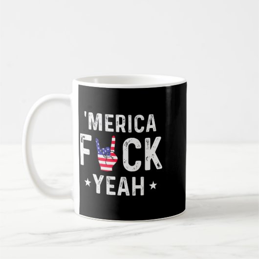 Funny Merica For Yeah 4th Of July  Koffiemok (Links)