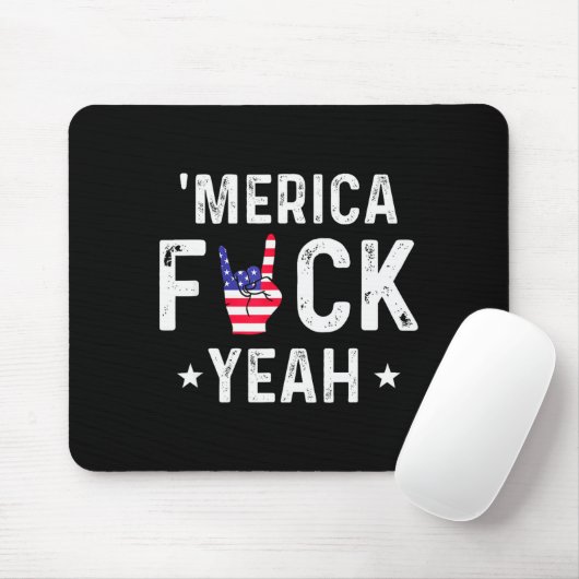 Funny Merica For Yeah 4th Of July Muismat (Met muis)