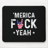 Funny Merica For Yeah 4th Of July Muismat (Voorkant)