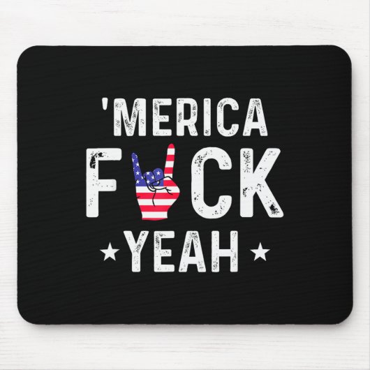 Funny Merica For Yeah 4th Of July  Muismat (Voorkant)