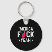 Funny Merica For Yeah 4th Of July Sleutelhanger (Voorkant)