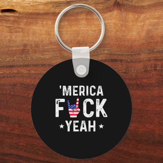 Funny Merica For Yeah 4th Of July  Sleutelhanger (Voorkant)