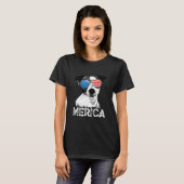 Funny Merica Jack Russell Terrier T-shirt (Voorkant volledig)