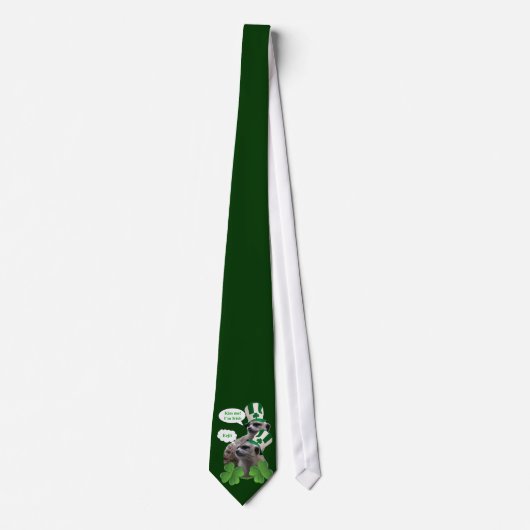 Funny merkat St Patrick's day Stropdas (Voorkant)