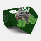 Funny merkat St Patrick's day Stropdas (Opgerold)