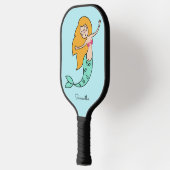 Funny Mermaid, aangepaste naam en kleur Pickleball Paddle (Links)