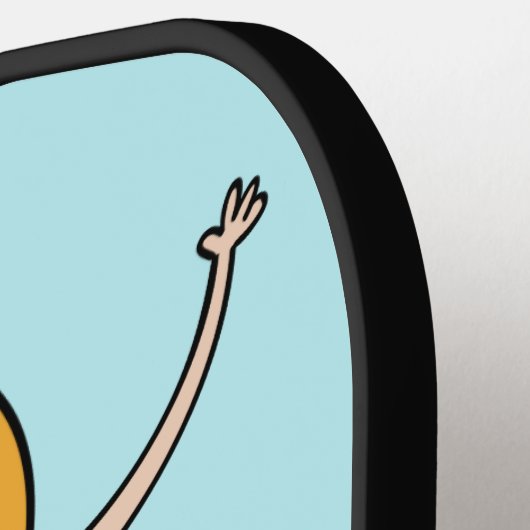 Funny Mermaid, aangepaste naam en kleur Pickleball Paddle (Links Detail)