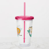 Funny Mermaid aangepaste tumblers Acryl Drinkbeker (Rechts)