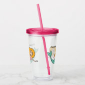Funny Mermaid aangepaste tumblers Acryl Drinkbeker (Links)