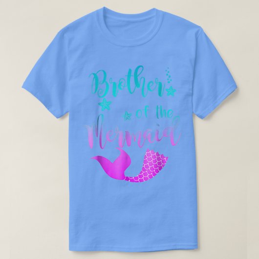 Funny Mermaid Brother van de zeemeerdag T-shirt (Design voorkant)