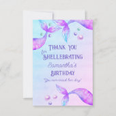 Funny Mermaid Pun Mer-Maid her Day Shellebring Bedankkaart (Voorkant)