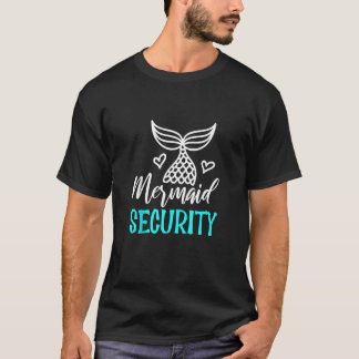 Funny Mermaid Security Professional Swimmer Swimmi T-shirt
