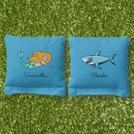 Funny Mermaid & Shark, aangepaste namen