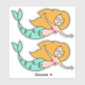 Funny Mermaid stickers (Vel)