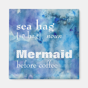Funny Mermaid voor koffie   Definitie Zee Hag Magneet