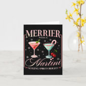 Funny Merrier With A Martini Bachelorette Merry Ch Kaart (Gele Bloem)