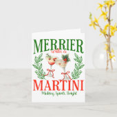 Funny Merrier With A Martini Bachelorette Merry Ch Kaart (Gele Bloem)