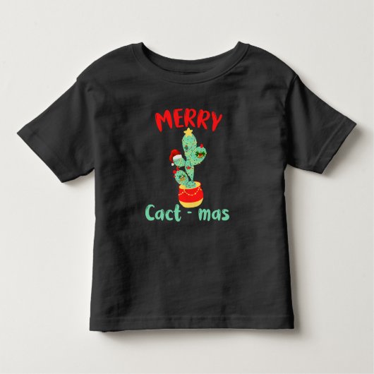FUNNY MERRY CACTMAS - CACTUS CHRISTMAS FUN KINDER SHIRTS (Voorkant)
