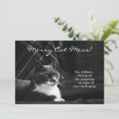 Funny Merry Cat Mess Kerstmis Feestdagenkaart (Staand voorkant)