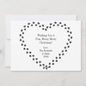 Funny Merry Cat Mess Kerstmis Feestdagenkaart (Achterkant)