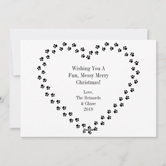 Funny Merry Cat Mess Kerstmis Feestdagenkaart (Achterkant)