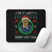 Funny Merry Chit-mas Ugly Christmas Sweater Muismat (Met muis)