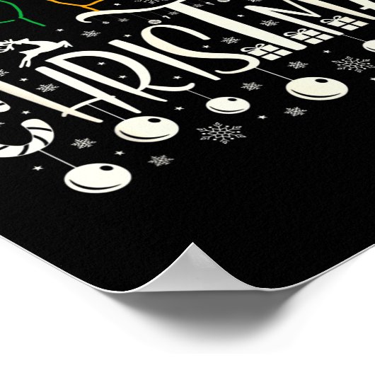 Funny Merry Christmas Asl Tee American Sign Langua Poster (Hoek)