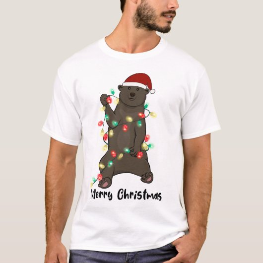 Funny Merry Christmas Beer T-shirt (Voorkant)